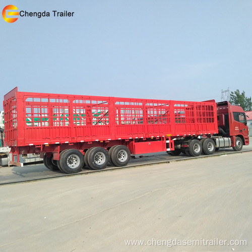 Steel 3 Axles Fence Semi trailer